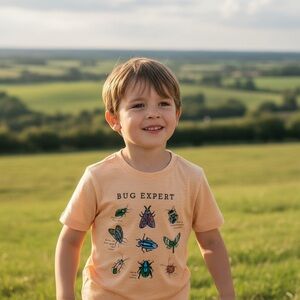 Cat & Jack Orange Short Sleeve Bug Tee